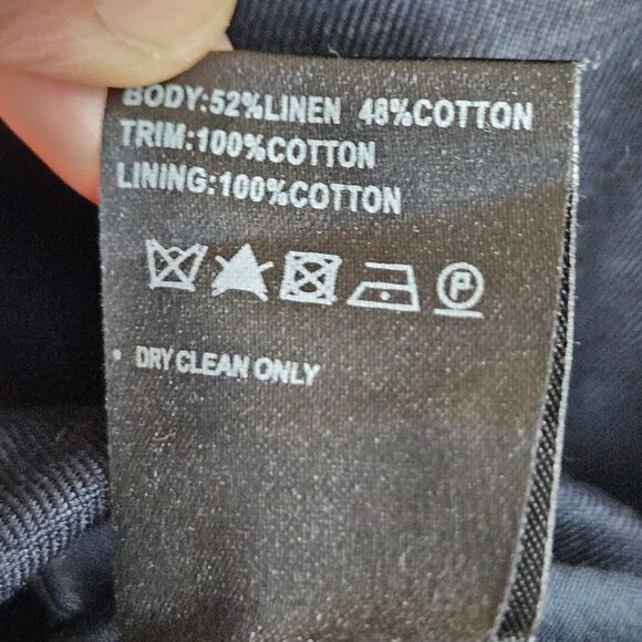 Mint velvet linen cotton blend Black and Cream Top Womens Size 14 with lining. - Picture 8 of 14